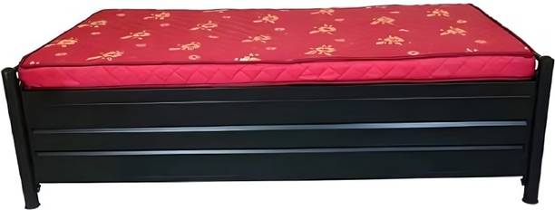 ModuTure Metal Single Divan Bed With Storage,Powder Coating, Size 2.5x6, Metal Single Hydraulic, Box Bed