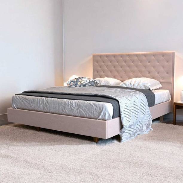 DriftingWood Queen Size Bed Without Storage | Wooden Double Bed Engineered Wood Engineered Wood Queen Bed