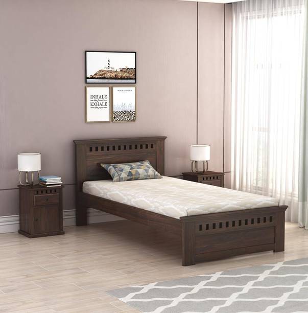 SONA ART & CRAFTS Kuber Sheesham Wood Single Bed Without Storage Solid Wood Single Bed, 197 cm x 106 cm (6.46 ft x 3.48 ft)
