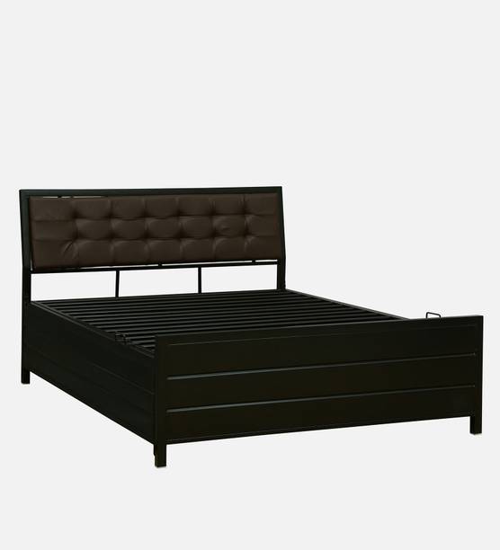 Zkazaa Adbod ( 6X5 ) Metal Bed with Hydraulic Storage Metal Double Box, Hydraulic Bed