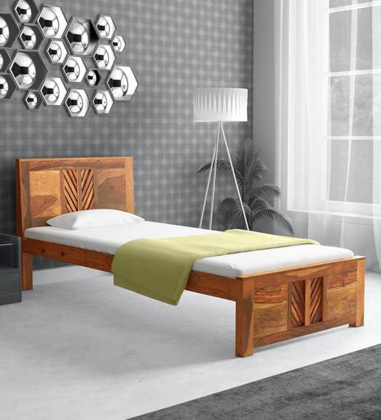 mewar furniture Solid Sheesham Wood Single Bed For Bed Room, Hotel. Solid Wood Single Bed