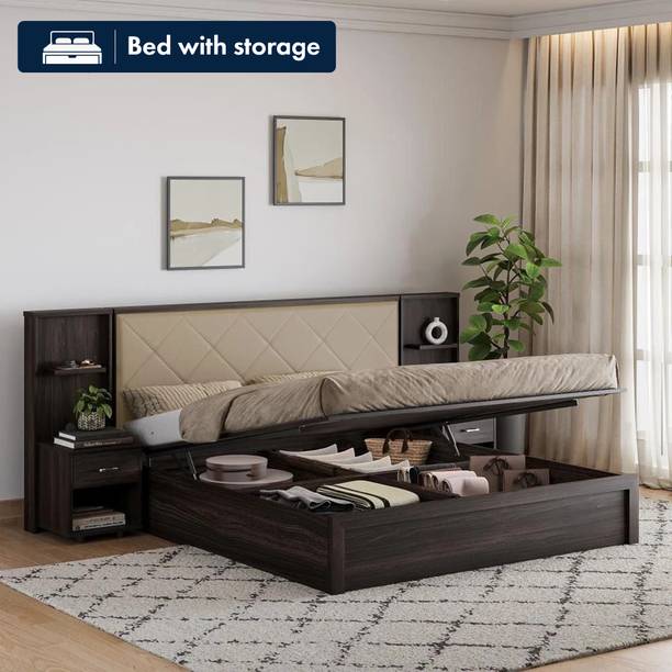 Wakefit Noctis Engineered Wood King Hydraulic Bed, 213.8 cm x 285.7 cm (7.01 ft x 9.37 ft)