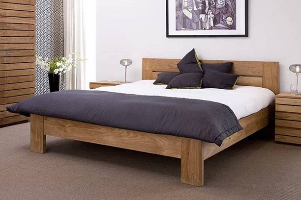 SAVITRIDECOR Sheesham Wood Queen Size Bed for living Room, Bedroom, Hotel Solid Wood Queen Bed