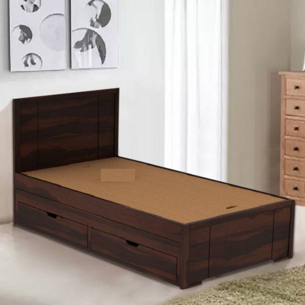Flipkart Perfect Homes Solid Wood Single Drawer Bed, 208.28 cm x 99.06 cm (6.83 ft x 3.25 ft)