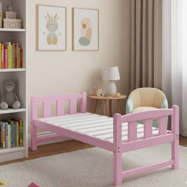 kidsstudio Solid Wood Single Bed, 130 cm x 76 cm (4.27 ft x 2.49 ft)