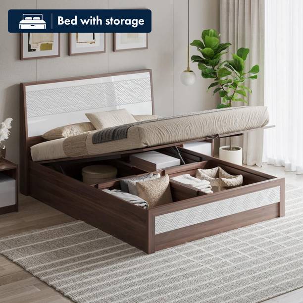 Wakefit Gibeon Engineered Wood Queen Hydraulic Bed, 214.1 cm x 161.9 cm (7.02 ft x 5.31 ft)