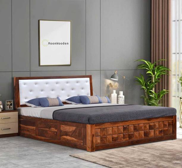 Churuwoodcraft Rosewood ( Sheesham ) Solid Wood Queen Hydraulic Bed