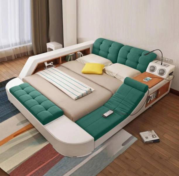 alishaank MULTI FUNCTIONAL SMART BED WITH BODY MASSAGER MUSIC SYSTEM Etc. Solid Wood King Box, Hydraulic, Drawer Bed, 184 cm x 185 cm (6.04 ft x 6.07 ft)