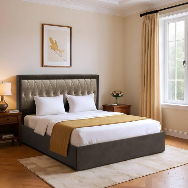 Wakefit Asterion Solid Wood Queen Box Bed, 171.5 cm x 207 cm (5.63 ft x 6.79 ft)