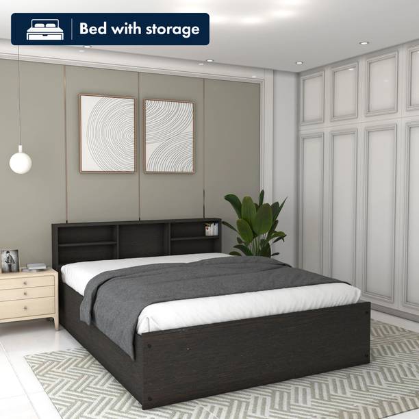 Flipkart Perfect Homes Opus Engineered Wood King Box Bed, 192.7 cm x 212.8 cm (6.32 ft x 6.98 ft)
