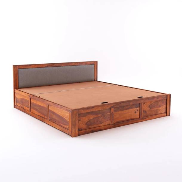SAVITRIDECOR Sheesham Wood Bed For Bedroom/Wooden Cot/Palaung/Bed With Storage For Home Solid Wood King Hydraulic Bed