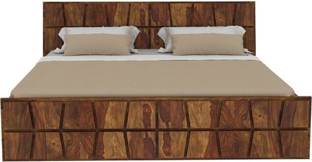 Vintage Home Anne Sheesham ( Rosewood ) Jodhpur Furniture Solid Wood King Bed, 208.28 cm x 195.58 cm (6.83 ft x 6.42 ft)