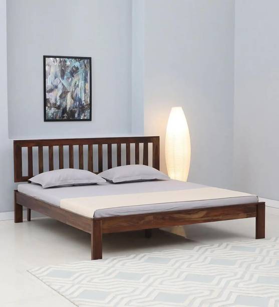 ADVIKA SRUSHTI Advika Imperio Alverra Solid Wood Double Bed, 211 cm x 189 cm (6.92 ft x 6.2 ft)