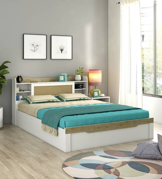 SPACEWOOD Engineered Wood Queen Box Bed