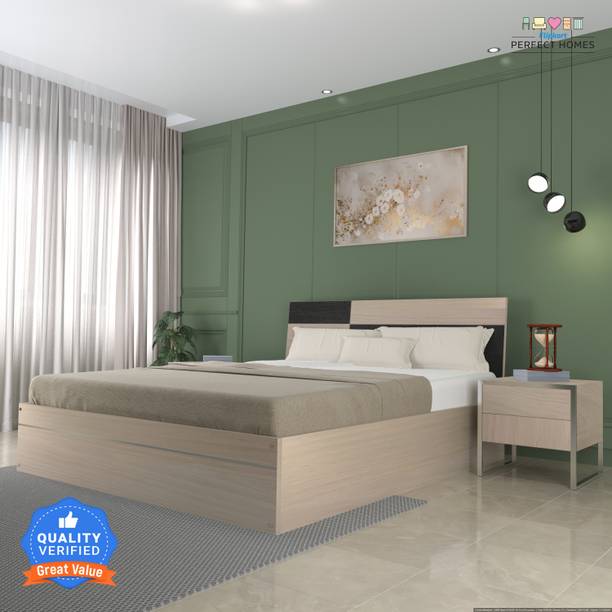 Flipkart Perfect Homes Neptune Engineered Wood Queen Box Bed, 1980 mm x 157 cm (64.96 ft x 5.15 ft)