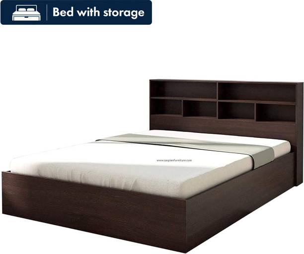 CASPIAN Double Bed Engineered Wood Double Box Bed, 205.74 cm x 157.48 cm (6.75 ft x 5.17 ft)