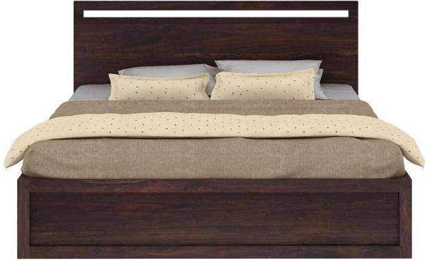 WOODENJOY Sheesham Wood King Bed With Drawers Storage/Wooden Bed With Storage For Home Solid Wood King Drawer Bed
