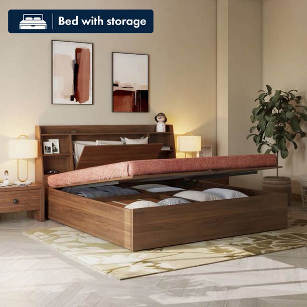 Wakefit Venus Engineered Wood King Hydraulic Bed, 223 cm x 191 cm (7.32 ft x 6.27 ft)