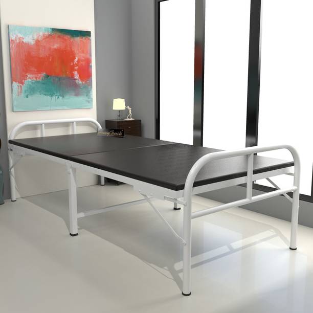 HoneyTouch Nexon Folding Bed Single with Mattress | No Assembly Required Metal Single Bed, 183 cm x 91 cm (6.0 ft x 2.99 ft)