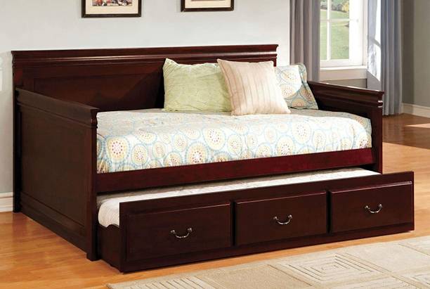 APRODZ Solid Wood Double Bed