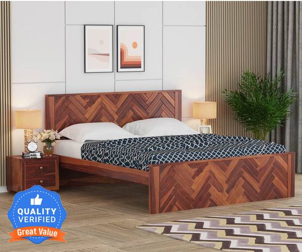 Flipkart Perfect Homes Solid Wood Queen Bed