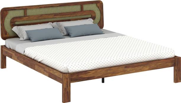 Vintage Home Seaside Escape Ratan Rosewood ( Sheesham ) Jodhpur Furniture Solid Wood King Bed, 210.82 cm x 190.5 cm (6.92 ft x 6.25 ft)