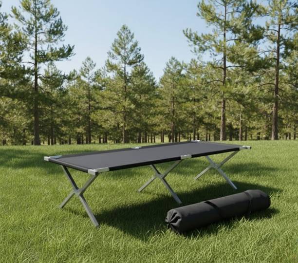 Prime Avtar Military Style Folding Camping Cot Bed with Carry Bag for Outdoor Travel Metal Single Bed, 35 cm x 60 cm (1.15 ft x 1.97 ft)