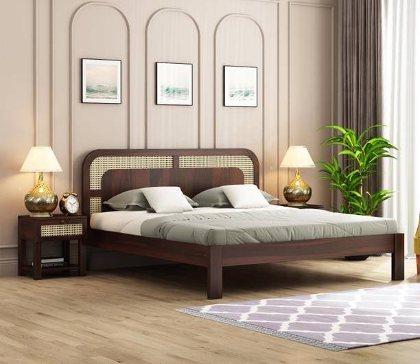 Taskwood Furniture Solid Sheesham Wood King Size Bed For Bed Room, Kids Room, Hotel. Solid Wood King Bed