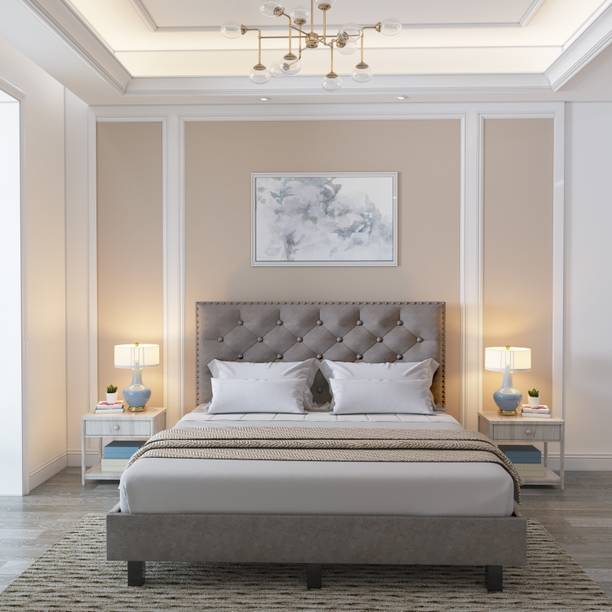 KDDecor Modern Solid Wood King Bed