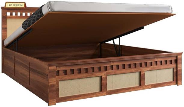 GARGHANDICRAFTS Sheesham Wood Bed/Cot Bed/Palang For Bedroom/Home/Hotel Solid Wood Queen Hydraulic Bed