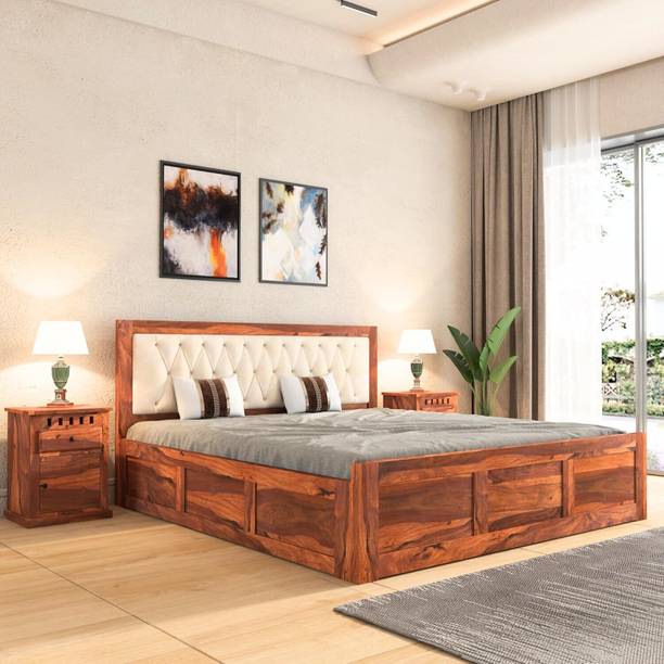 Devsignature Sheesham Wood Bed For Bedroom/Wooden Cot/Palaung/Bed With Storage For Home Solid Wood Queen Box Bed