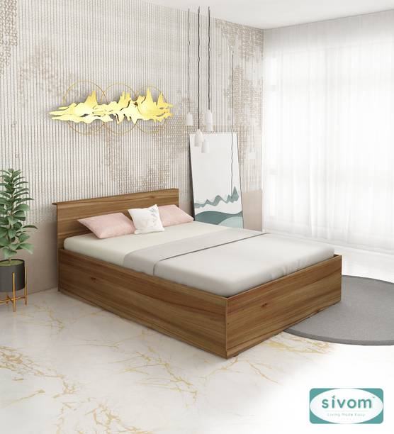 SIVOM Sleepy Queen Engineered Wood Queen Box Bed, 211 cm x 157 cm (6.92 ft x 5.15 ft)