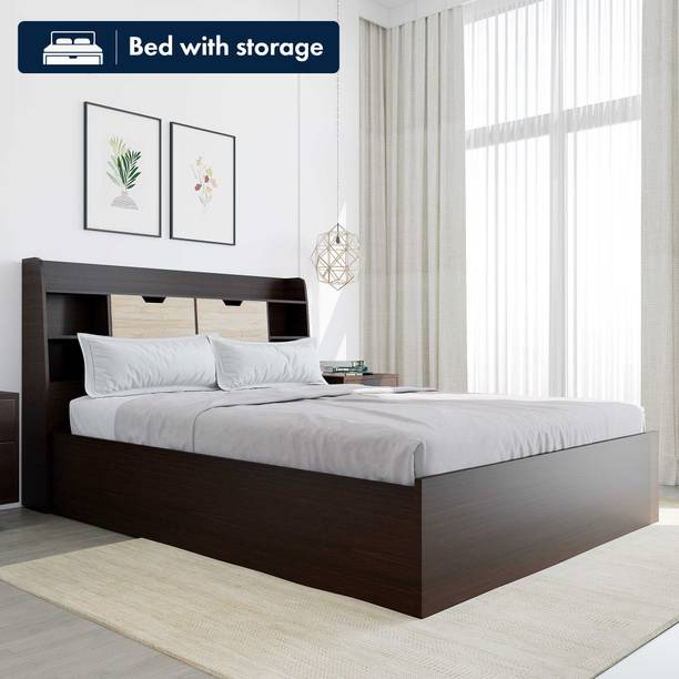 Nilkamal RIVA With Storage Engineered Wood Queen Box Bed, 221.5 cm x 162 cm (7.27 ft x 5.31 ft)