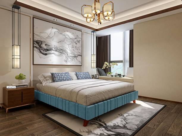 EWOOD Solid Wood Double Bed, 198 cm x 121 cm (6.5 ft x 3.97 ft)