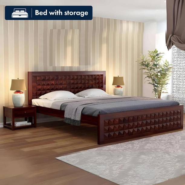 Devsignature Sheesham Wood Bed For Bedroom/Wooden Cot/Palaung/Bed Without Storage For Home Solid Wood Queen Bed, 208 cm x 160 cm (6.82 ft x 5.25 ft)