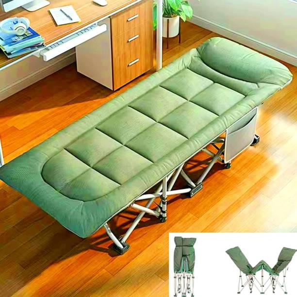 Hukimoyo Folding Camping Sleeping Bed Adjustable Folding Bed Single Outdoor Bed Metal Single Box Bed