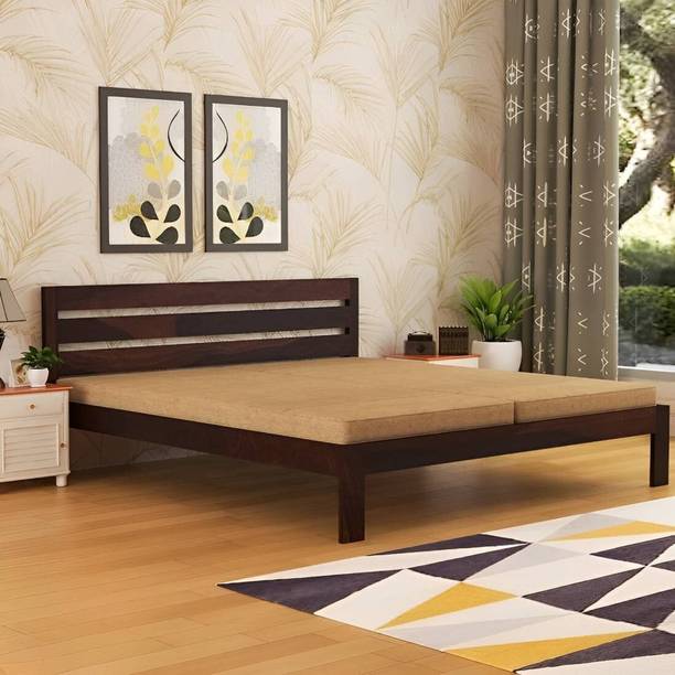 Vinod Furniture Solid Sheesham Wood Queen Size Bed Without Mattress & Storage For Bedroom, Hotel Solid Wood Queen Bed