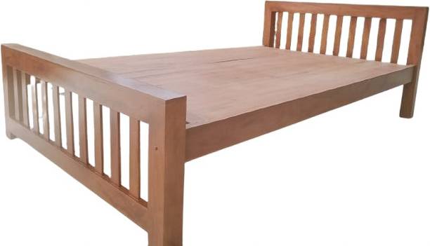 HOME DREAMS Kerala Mahogany Wood l Nilambur Furniture I Double Sized Bed - LKJ02D Solid Wood Double Bed