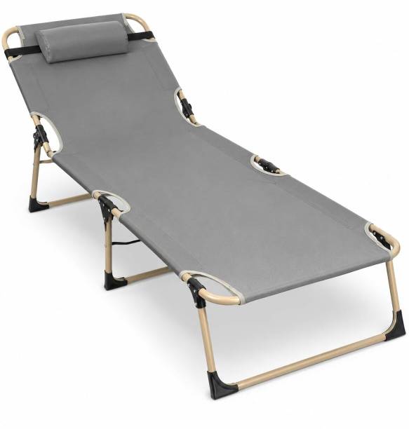 Samusagya Folding Camping Cot for Adluts, Portable Lightweight Camping Bed with Pillow Metal Single Bed, 170 cm x 68 cm (5.58 ft x 2.23 ft)