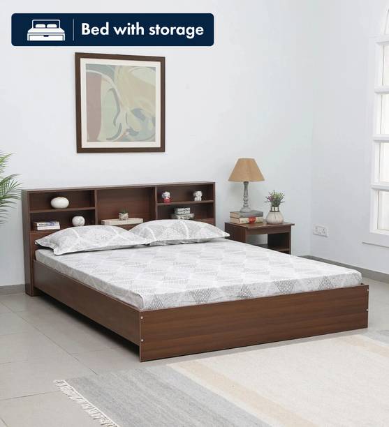 Mintwud From Pepperfry Seto Wooden Queen /Wooden Cot/Bed Without Storage For Home 78x78 Engineered Wood Queen Bed, 216 cm x 160 cm (7.09 ft x 5.25 ft)
