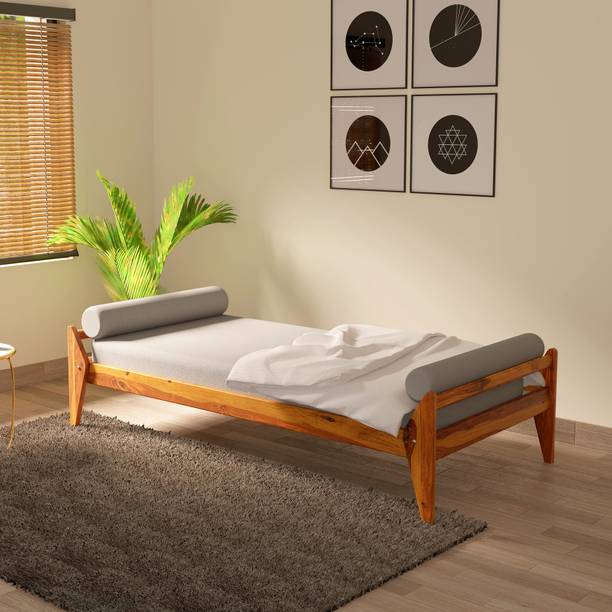 Wakeup India Somnia Sheesham Wood Bed Foldable Day Without cushion Solid Wood Single Bed