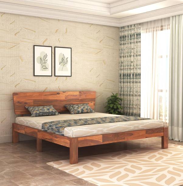 SUNCROWN Trundle Solid Wood King Bed, 212 cm x 188 cm (6.96 ft x 6.17 ft)