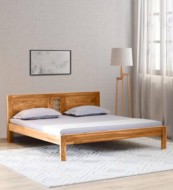 ADVIKA SRUSHTI Advika Imperio Stravon Solid Wood King Bed, 211 cm x 191 cm (6.92 ft x 6.27 ft)