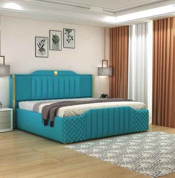 MODESTY WOODS Solid Wood Queen Box Bed