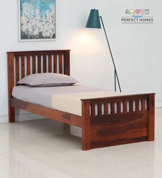 Flipkart Perfect Homes Sheesham Solid Wood Single Bed, 99 cm x 193 cm (3.25 ft x 6.33 ft)