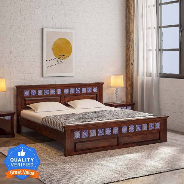 Flipkart Perfect Homes PureWood Sheesham Solid Wood King Bed