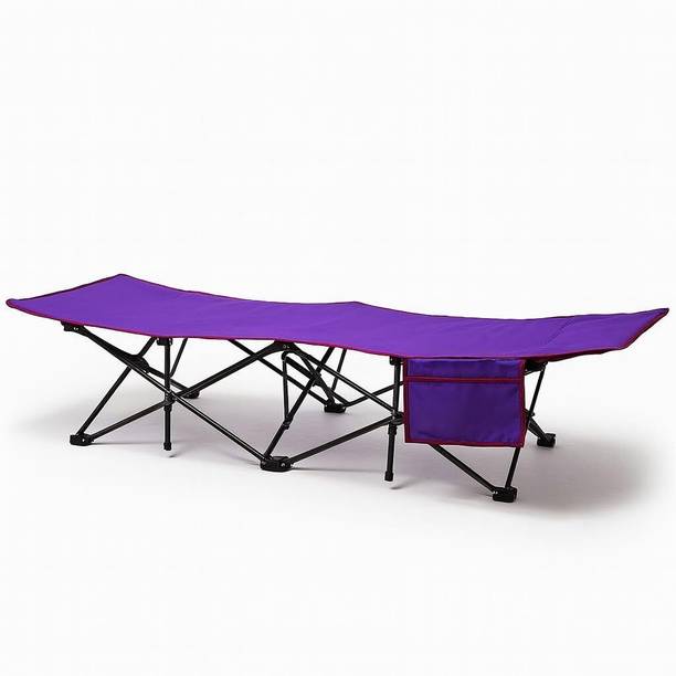VALAJOGI Portable Sleeping Cot for Adults, Outdoor Travel, Hiking, Beach, Patio & Garden Metal Single Box Bed, 190 cm x 70 cm (6.23 ft x 2.3 ft)