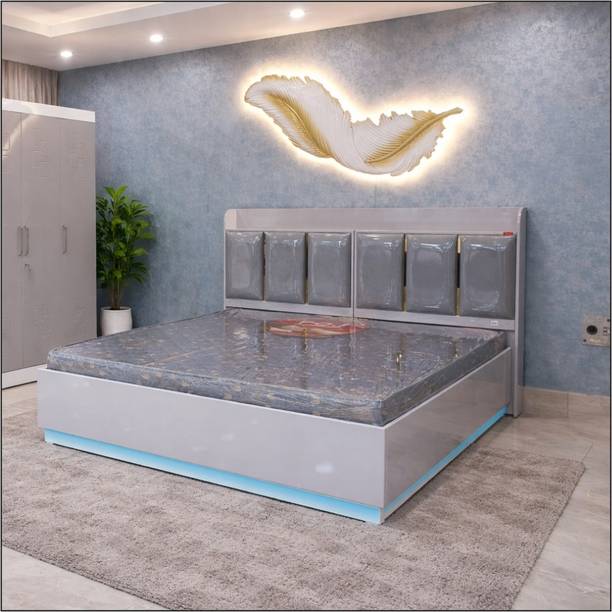 POJ POJ Luxury Series Engineered Wood King Bed, 210 cm x 165 cm (6.89 ft x 5.41 ft)