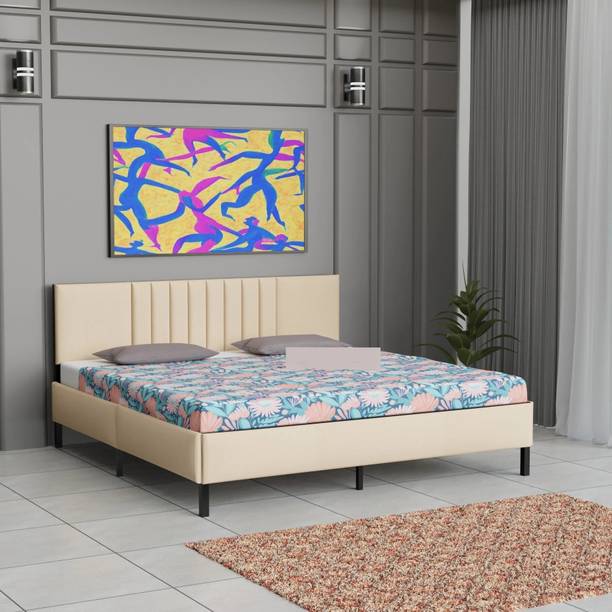 Anishwar Angela Upholstered Metal Queen Bed