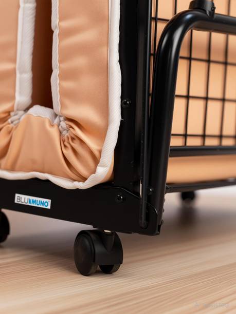 blumuno Prima Rollaway Folding Bed With Wheels Metal Single Bed, 90 cm x 190 cm (2.95 ft x 6.23 ft)
